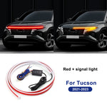 bande lumineuse led rouge blanche bleue adhésive fluo moderne signalisation capot hyundai tucson