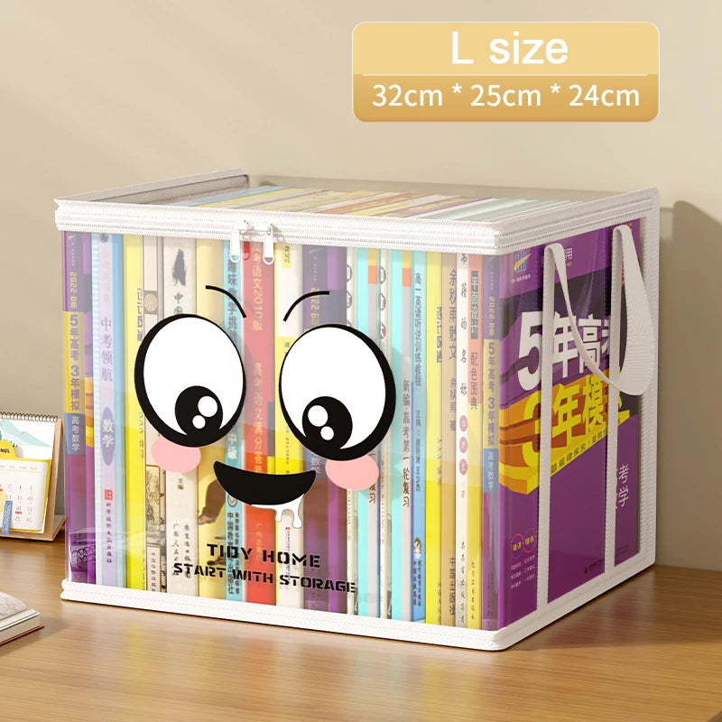boîtes rangement transparentes moderne noires blanches souriantes FULL OF ENERGY TIDY STORAGE cordon serrage