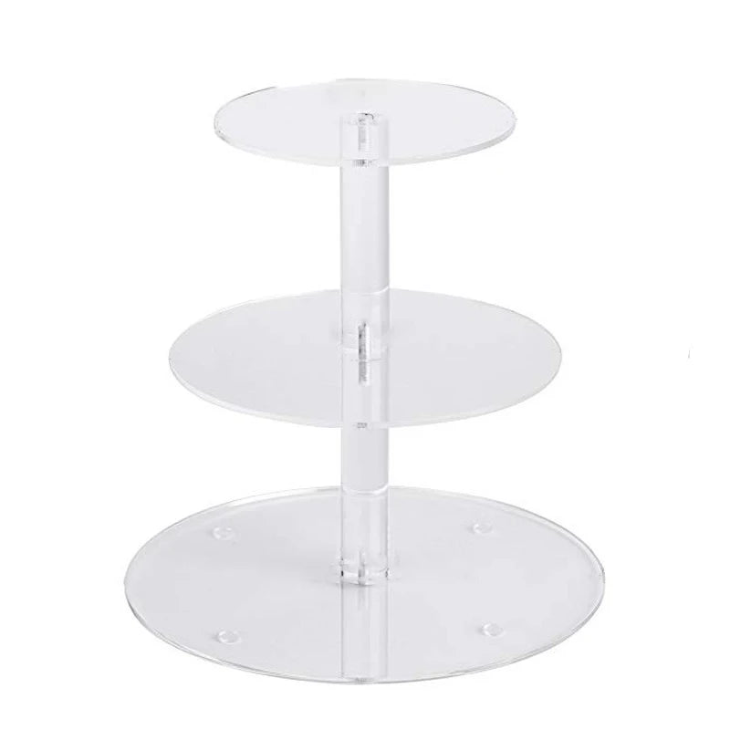présentoir gâteaux acrylique transparent moderne niveaux facile nettoyage haute capacité