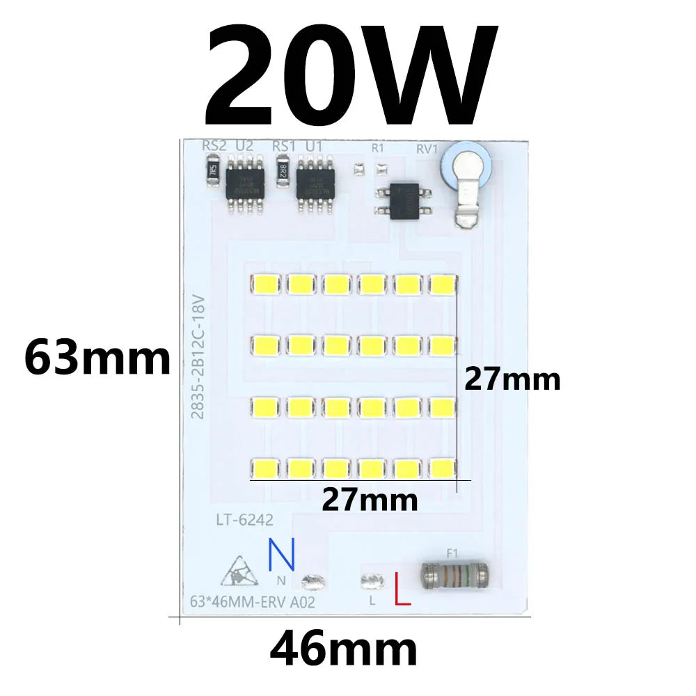 projecteur led diy 10w 20w 30w 50w 100w 150w 200w blanc froid ic intelligent