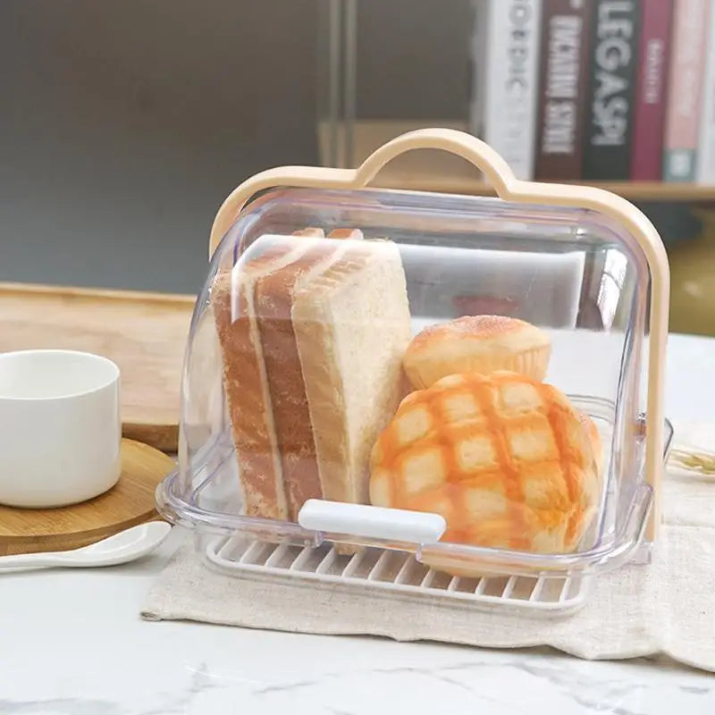 boîte rangement transparente moderne boîte pain gâteaux biberon donuts réutilisable cuisine élégante pratique