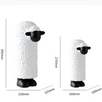 statues moutons blanc noirs texture laine faces lisses moderne accessoires decoration chambre enfants