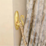 crochet mural cygne doré alliage zinc utilisation multiple support rangement accessoires maison fixations classiqueintérieur