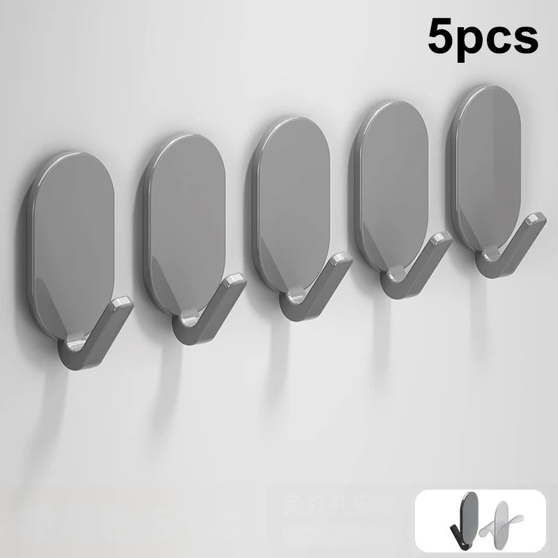 crochets muraux adhésifs modernes gris marron pièces rangement sacs clés manteaux