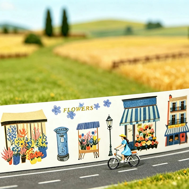 autocollants décoratifs multicolores motifs maison boutique paysage animaux textes cartoon illustratif
