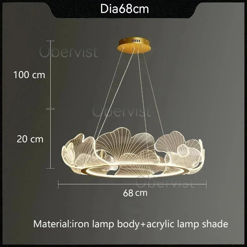 suspension lumineuse contemporaine filigrane floral blanc doré élégante intérieur lumière blancheversible