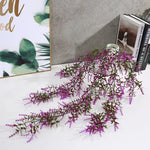 guirlande suspendue artificielle lavande verte violette feuilles fleurs colorées moderne décoration intérieure anneau métallique