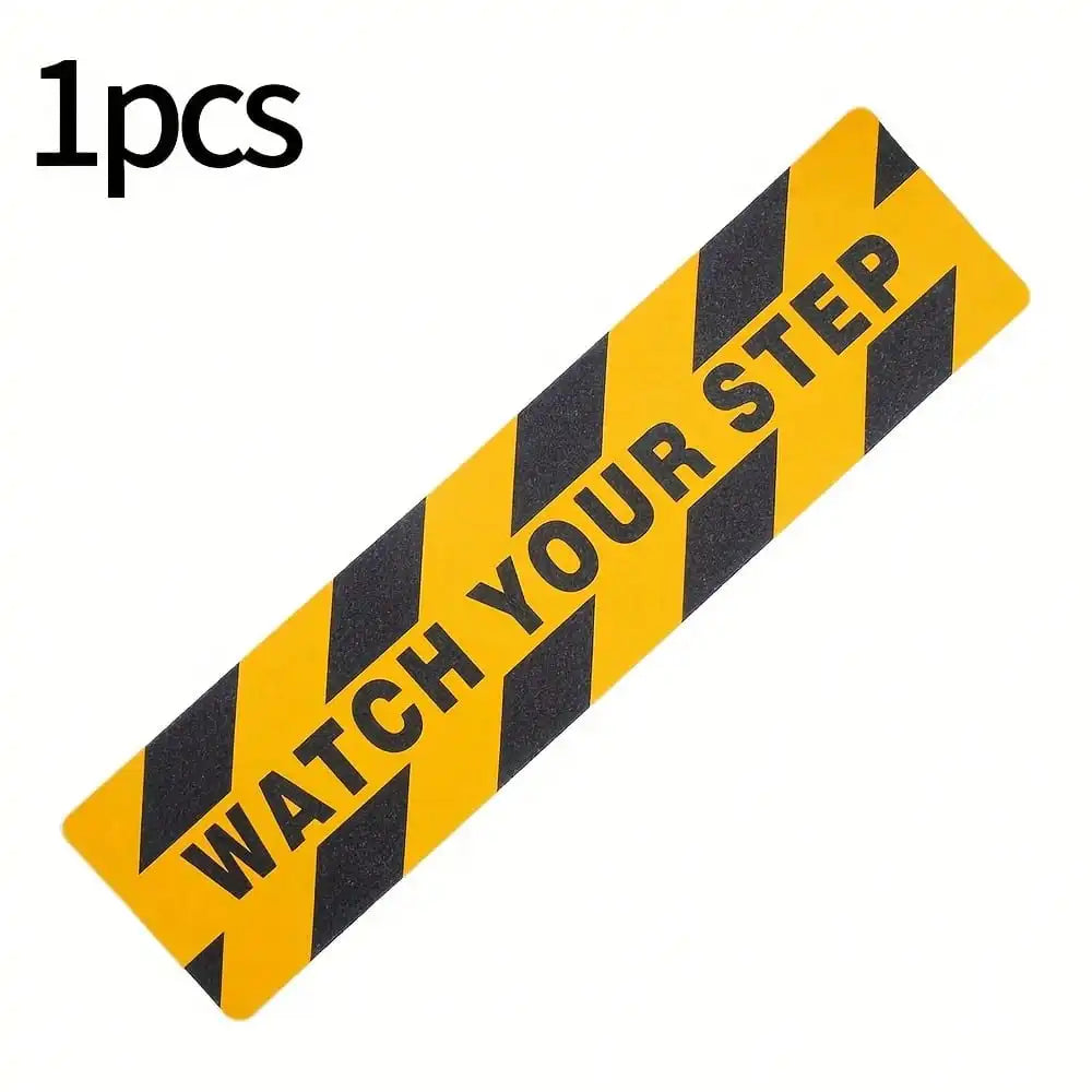 ruban autocollant anti dérapant jaune noir watch your step sécurité maison entreprise