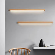 Applique murale LED en bois nordique à gradation pour escalier, chevet ou salon - 60 à 120 cm
