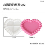 coasters silicone violet rose bleu clair relief moderne élégants bijoux décoration intérieure