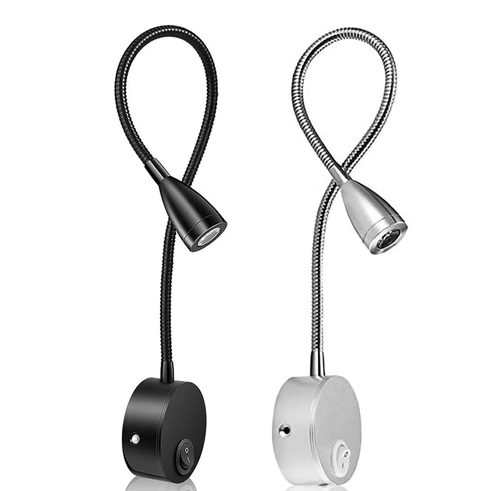 lampe flexible moderne noire rechargeable USB vis fixation minimaliste