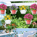 support plante suspendue transparent moderne rainuré chaîne métallique jardin décoration fleur