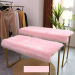 tapis blanc rose doux peluche non glissant absorbant salon chambre nordique moderneComfortable