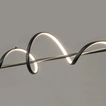 suspension lumineuse moderne or blanc noir ondulée contemporaine fixée luminaire salle manger