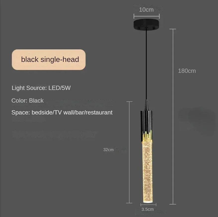lampe suspendue moderne transparente dorées salon chambre 90 260V 2000 82000lm