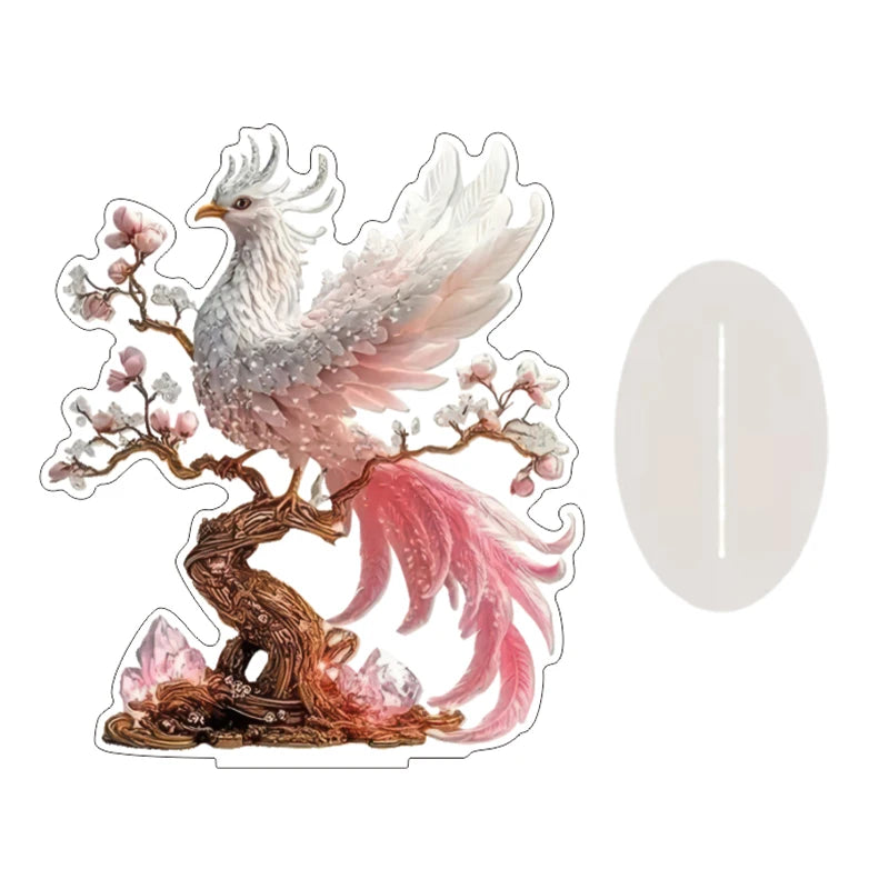 figurines decoratives animaux elements religieux luxueux base transparente effet scintillant motifs floraux