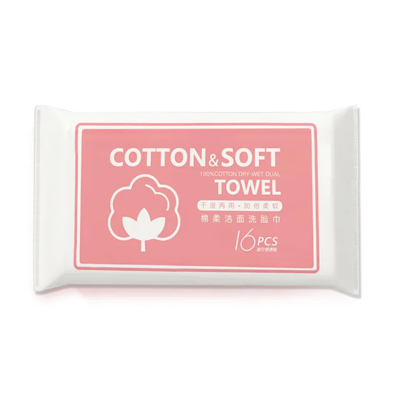 lingettes visage jetables coton douces motifs feuilles animal enfantin minimaliste rose bleu clair