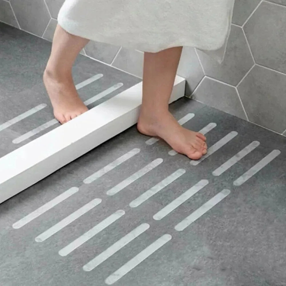 rubans anti dérapants autocollants transparents modernes adhésifs douche baignoire escaliers sols sécurité