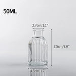 vases décoratifs modernes transparents rayures vertes fleurs maison table mariage