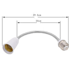 adaptateur ampoule E27 blanc flexible moderne 65mm 95mm 120mm adhésif métal certifié