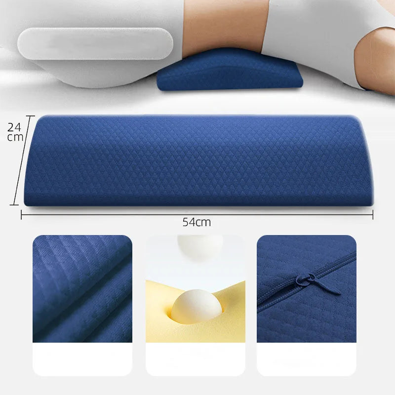 coussin lombaire ergonomique mousse mémoire forme polyester amovible lavable gris moderne lit siège