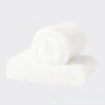 serviettes coton pelucheuses nuages colorées moderne blanches roses bleues vertes douces 20x80cm