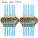 accessoires fête toy story figurines personnages masques yeux boîtes dragées pailles autocollants enveloppes multicolore