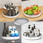 plateau tournant gris blanc perforé moderne adhésif réutilisable pp multifonction 25cm 30cm cuisine épices