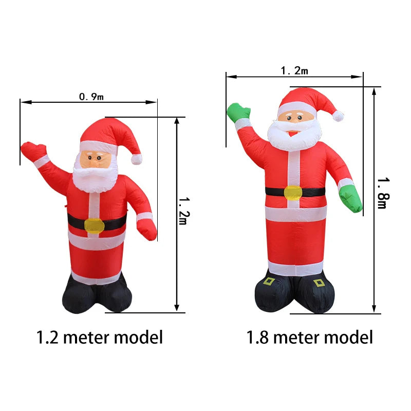Décoration gonflable de Noël noir avec éclairage LED pour extérieur