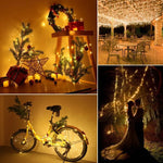 guirlande lumineuse dorées moderne 10m 100led télécommande ip67 20m 200led