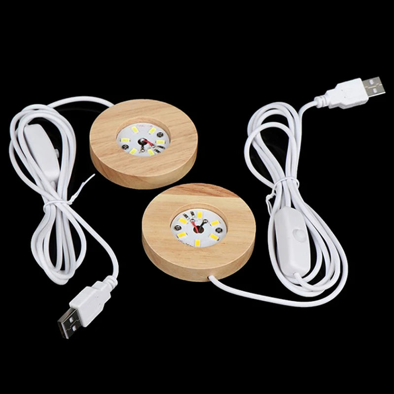 lampes led usb bois minimaliste moderne interrupteur câble blanc lumière jaune orange