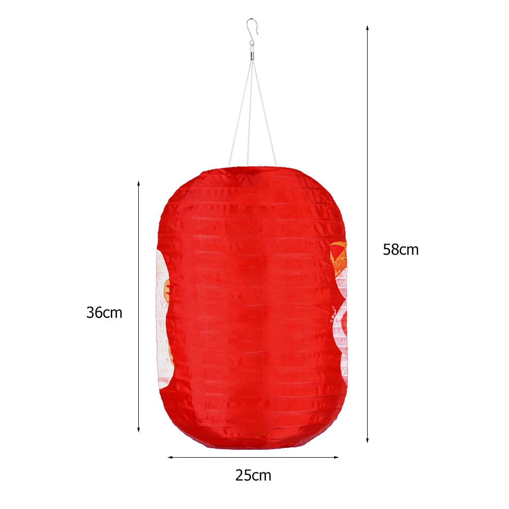 lanterne japonaise rouge motif chat traditionnelle crochets extérieure fête noël anniversaire mariage
