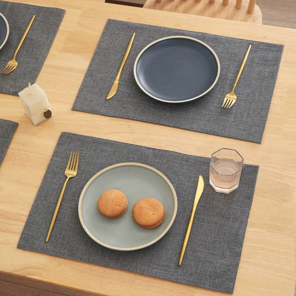 serviettes table lin classiques opaques beige gris noir vert rose bleu respectueuses l'environnement