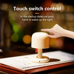 lampe table led effet couchant rechargeable usb moderne minimaliste blanc beige mat