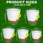 pots fleurs auto arrosants blanc brun minimaliste corde lisse opaques différentes tailles