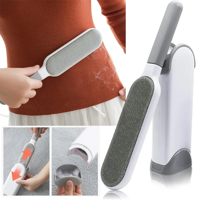 brosse poils anti peluche brosses nettoyantes électrostatiques réutilisables tapis canapé gris blanc texturé moderne