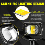 projecteur led spot flood antibrouillard jaune moderne transparent vis câble électrique 6000k 12v 24v