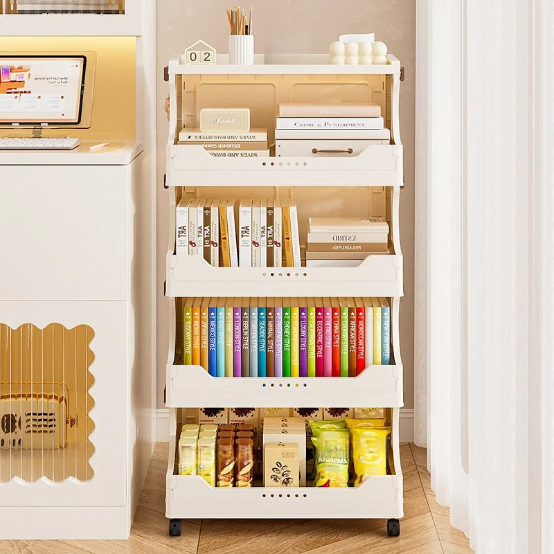 meuble rangement modulable boites bacs beige perforations moderne roulettes articles