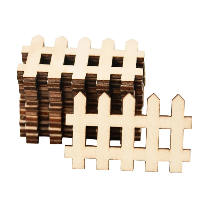 grille clôture miniature bois fée lattes horizontales deco artisanal garden party diy craft naturel