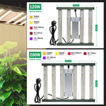lampe culture plantes led 120w 200w 320w spectre complet interrupteur alu moderne vert blanc