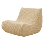 Housse fauteuil moderne crème texture relief lavable 30x60x70cm