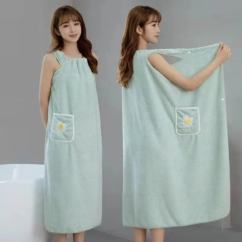 robe bain coton violet rose bleu clair vert séchage rapide lavable machine simple confortable