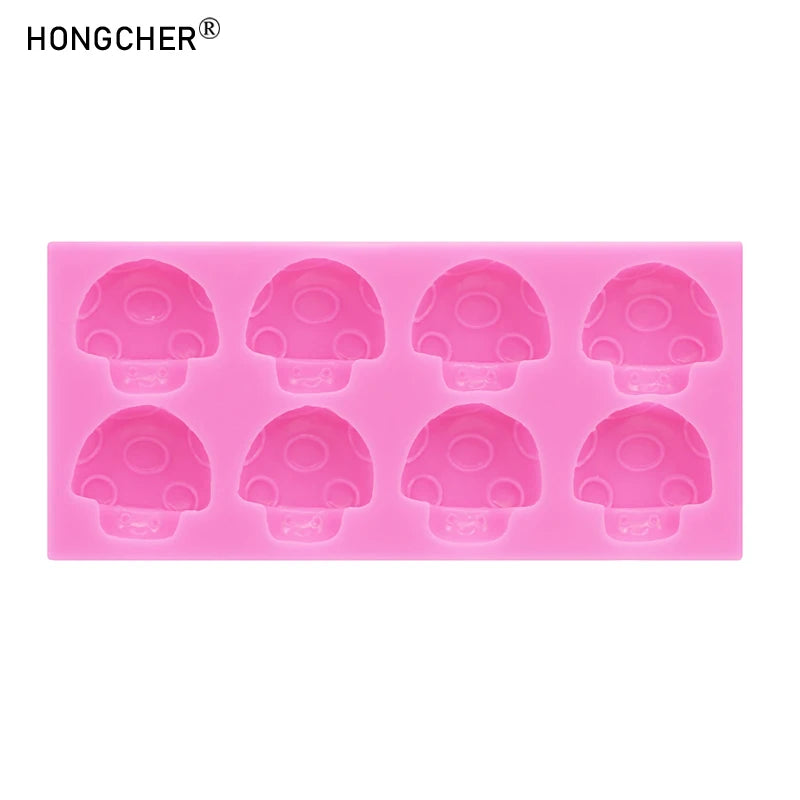 moule silicone gâteau forme champignon rose clair décoration dessert cuisine chocolat enfantin moderne