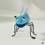 figurines insectes rouge vert bleu orange clips métal brillance artisanal jardin intérieur extérieur
