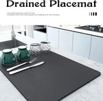 tapis table absorbant moderne noir texture cuir 30cm 40cm 50cm 60cm