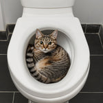 autocollant toilette tapis moderne animal compagnie amovible décoration salle bains pvc blanc 30x30cm