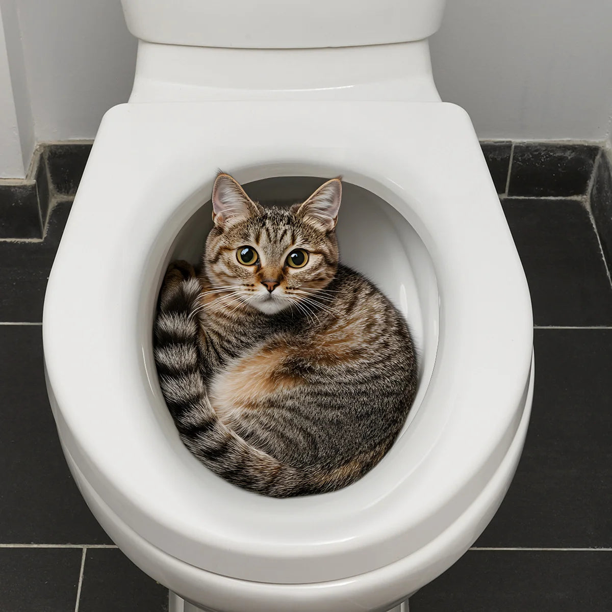 autocollant toilette tapis moderne animal compagnie amovible décoration salle bains pvc blanc 30x30cm