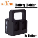 porte batterie noir 18v fixations vis industriel rechargeable lithium bricolage outil stockage portable