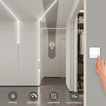 ruban led blanc adhésif moderne 24v 10m 50000h interrupteur mural controle led