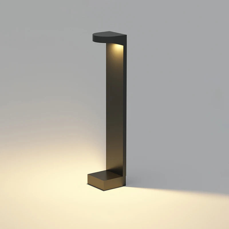 lampe led imperméable moderne extérieure jardin noir doré ip65 30cm 60cm 80cm